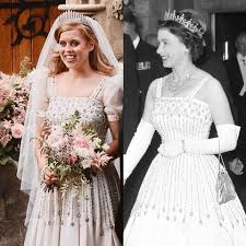 On the occasion of princess elizabeth wedding to prince phillip on november 20, 1947 she wore a beautiful embroidered ivory silk duchess wedding gown designed by norman hartnell. Princess Beatrice S Wedding Dress Details Designer More