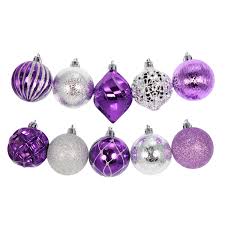 We usually think of christmas when the ber months start, that is from september. Holiday Time Purple Silver Shatterproof Christmas Ornaments Set Of 101 Walmart Com Walmart Com