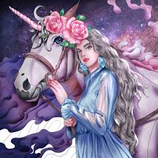 Look at this beautiful drawing of a princess with her unicorn. Unicorn Princess By Kathytran16 On Deviantart