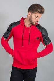 Jeans, habillement, accessoires et bien plus encore. Sweat A Capuche Homme Rouge 192