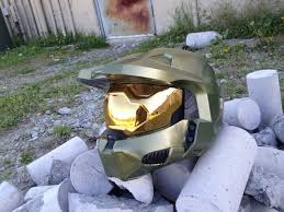 Halo 3 legendary edition master chief helmet title: Master Chief Helmet Visor Etsy