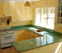 yellow kitchen countertops