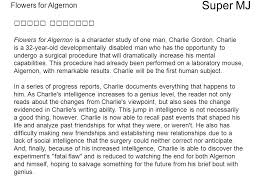 Check spelling or type a new query. Super Mj Flowers For Algernon Flowers For Algernon ì•Œì œë…¼ì—ê²Œ ê½ƒì„ Ppt Download