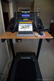 This will keep your laptop from slipping off the desk. How To Make Your Own Treadmill Desk