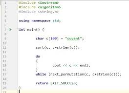 How do i write a program in c++ that generates all possible permutations of first n numbers when the user enters n? Se ConsiderÄƒ Un Cuvant C Format Din Litere Mici Nu NeapÄƒrat Distincte SÄƒ Se AfiÈ™eze In Ordine Brainly Ro