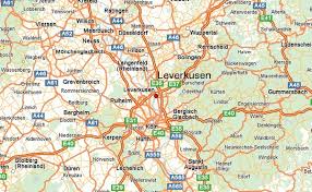 Is sent via special cardboard tubes (posters or laminated), or framed maps. Leverkusen Map