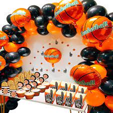 Lakers party supplies are perfect for basketball parties or watch parties. 140pcs Party Balloon Arch Latex Foil Balloons Basketball Party Supplies Kit Birthday Party Decorations Kids Adult Boys Party Diy Decorations Aliexpress