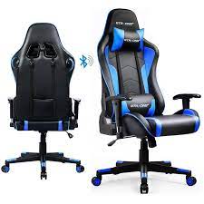 This gtracing gaming chair is an ergonomic racing chair / bucket style. Gt890m Blue Gaming Chair With Speaker Gtracing