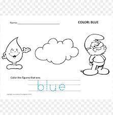 The page contains blue and similar colors including their accompanying hex and rgb codes. Blue Color Pages Preschool Coloring Png Image With Transparent Background Toppng