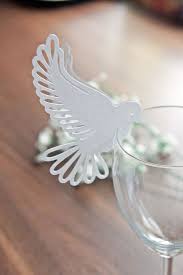 Weisse Taube Als Dekorative Platzkarte An Der Hochzeit Aus Papier White Reservation Card For Papeterie Hochzeit Hochzeits Tischdeko Zum Selbermachen Hochzeit