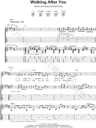 We have an official best of you tab made by ug professional guitarists. Foo Fighters Walking After You Guitar Tab In E Major Download Print Sku Mn0083291
