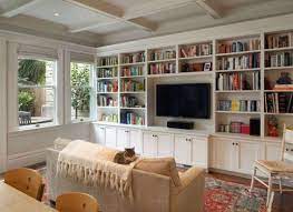 Why 7 Families Ditched The Dining Room Living Room Built Ins Family Room Design Home Library Design