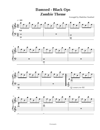 Leave comments below letting me know your opinions and suggestions! Damned Black Ops Zombie Theme For Piano Sheet Music For Piano Solo Musescore Com