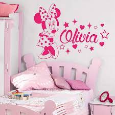 Free shipping on orders over $25 shipped by amazon. Amazon Com Minnie Mouse Wall Decal Personalized Name Baby Girl Name Nursery Wall Decor Personalized Custom Name Vinyl Wall Art Decal Sticker Teen Girls Name Bedroom Decor Vs66 Handmade Products