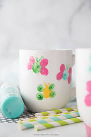 Any other coffee drinkers out there? Fingerprint Butterfly Mug Painting The Best Ideas For Kids