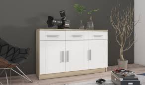 Kommode wohnzimmer aktiv moebel de kommode sideboard lamellen design wohnzimmer serie köln ps568 fichte massiv holz in rein weiß oder in rein schwarz lackiert modernes interior trend look. Kommode Sideboard Paris 3f 3s Wohnwand Wohnzimmer Anbauwand Weiss Sonoma Eiche Kuechen Preisbombe