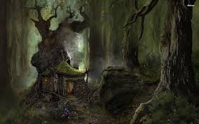 Creepy road forest trees fog android iphone wallpaper background. Dark Fantasy Forest House 1920x1200 Download Hd Wallpaper Wallpapertip