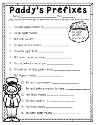 Paddy S Prefixes Is Perfect For Perfecting Those Pesky Prefixes This Is Part Of A Spring Literacy And Math N Prefixes Activities 2nd Grade Worksheets Prefixes