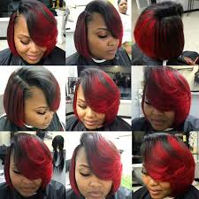This style is classy, easy to wear and maintain. Blunt Cut Red And Black Bob Novocom Top