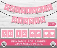 Pink Printable Pdf Bannerprintable Alphabet Letter Etsy Printable Alphabet Letters Printable Banner Lettering Alphabet
