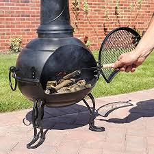 Metal fire pits are susceptible to rusting, in fact rusting is inevitable, but some metals such as cast iron are rust prone than others. Wido Cast Iron Effect Steel Chiminea Log Burner Fireplace Outdoor Garden Furniture Heater Fire Pit Charcoal From Wido At The Garden Incinerators Fire Pits
