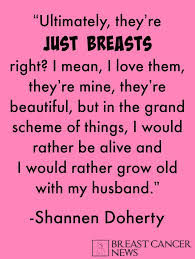 Check spelling or type a new query. Breast Cancer Quote Shannen Doherty
