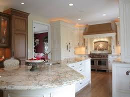 granite countertops with white cabinets