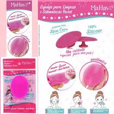Esponja Para Limpeza E Estimulacao Facial Mahav Elf Mh Marinho Rosa Netshoes