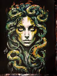 This is a very recent watercolor I just finished, titled “Joanna (who  modeled for me) and Perseus” to the left, holding the head of Medusa over  her shoulder