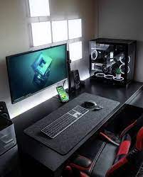 In this video i start the process to building my dream computer room setup. Clean Pc Set Up Computer Desk Setup Computer Setup Home Office Setup