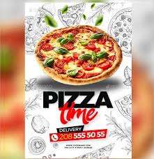Professional Pizza Time Flyer In 2020 Pizza Flyer Incredible Pizza Pizza Design