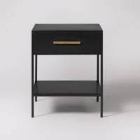 Yaheetech bedside table nightstand with storage drawer and slatted door accent cabinet for bedroom small space, black. We Ve Rounded Up The 17 Best Bedside Tables For Every Style And Budget Glamour Uk