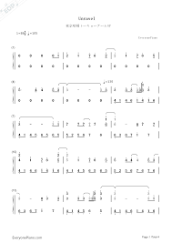 Unravel Tokyo Ghoul Op Numbered Musical Notation Preview