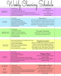 My Quirky Weekly Cleaning Chart Free Printable Weekly