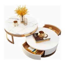 The lower table features rich textured walnut paper, while the smaller floating table boasts an elegant white carrara faux marble top. 50 Most Popular Nesting Coffee Tables For 2021 Houzz