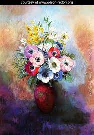 Anemones Reproduction Www Odilon Redon Org Large Flower Painting Odilon Redon Flower Art