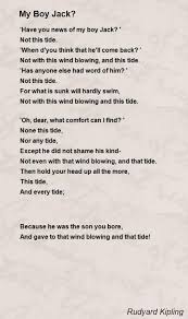 My Boy Jack Poem By Rudyard Kipling Poem Hunter If Rudyard Kipling Words Poems