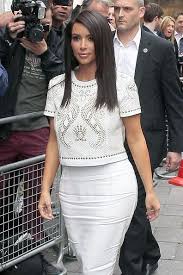 Kim Kardashian Cropped Versace Top White Skirt Kim Kardashian Hair Kardashian Hair Long Hair Styles