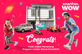 Hari baru aja pagi udah banyak yang sms saya. Yuk Ikuti Program Undian Smartfrenwow Dapatkan Rumah Mobil Vespa Ratusan Hadiah Lainnya Total 1000 Pemenang Di Undi Tiap Bulan Https Www Smartfren Com Wow