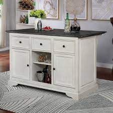 Shop for kitchen and bathroom furniture, organization and home storage solutions. Scobey Kitchen Island Antique Gray And White Furniture Of America Furniture Cart