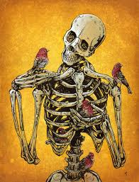 Birds Of A Feather Skeleton Art Skull Art David Lozeau Art