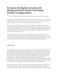 Sau, din motive de siguranta personala, e mai bine sa ne limitam la a comenta prognoza meteo? Eroarea De Fapt Si Eroarea De Drept Penal In Noul Cod Penal