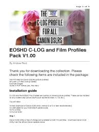 Download drivers, software, firmware and manuals for your canon product and get access to online technical support resources and troubleshooting. Instructions Eoshd C Log And Film Profiles Pdf Digital Single Lens Reflex Camera Exposure Photography