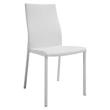 Front view of interior of modern office with furniture and plants. Esther White Contemporary Dining Chair Collectic Home