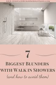 With the half wall, we just make sure the shower head is properly adjusted and often lather up and then we either have a shower curtain that goes the whole length of the tub or there are sliding doors so i've found with the swinging glass half walls, if you position them slightly inside the edge of the. 7 Biggest Blunders With Walk In Showers And How To Avoid Them Innovate Building Solutions Blog Home Remodeling Design Ideas Advice