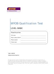 Check spelling or type a new query. Myob Basic Qualification Test Myob Accounting V18
