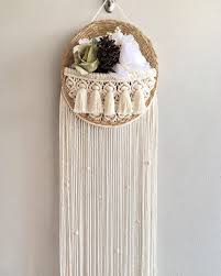 See more ideas about diy macrame plant hanger, macrame design, macrame projects. Macrame Woven Wall Basket With Tassels Baskets On Wall Woven Wall Baskets Macrame Art