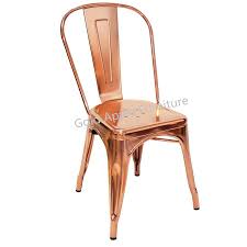 Rose Gold Copper Metal Tolix Dining Chair Industrial Metal Chairs Metal Chairs Steel Chair