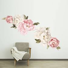 Peony Wall Decal Floral Wall Decals Watercolor Peony Large Etsy Floral Wall Decals Floral Wall Floral Wallpaper