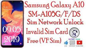Hassle free unlock your samsung mobile. Samsung Galaxy A10 2019 Sm A105g Ds Network Sim Unlock Done Youtube